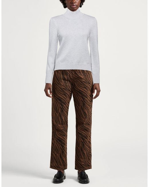 Gran Sasso White Light Turtleneck Virgin Wool