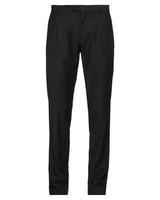 Lardini Black Pants Wool for men