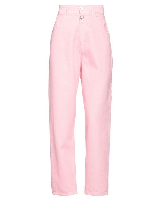 EMMA & GAIA Pink Denim Pants