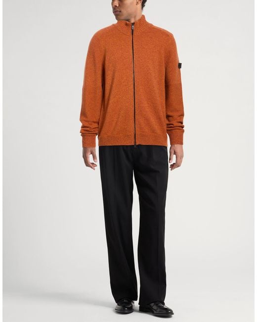Peuterey Orange Cardigan Wool, Polyamide for men