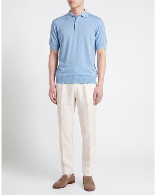 FILIPPO DE LAURENTIIS Blue Polo Shirt for men