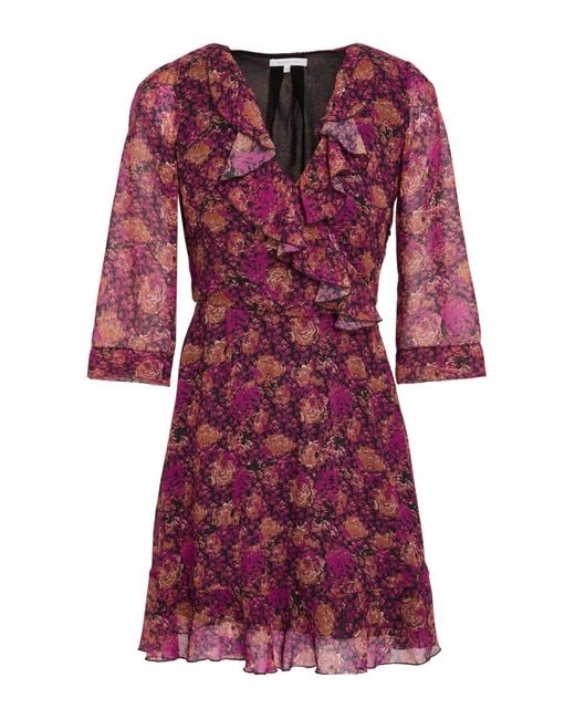 Patrizia Pepe Red Mauve Mini Dress Polyester