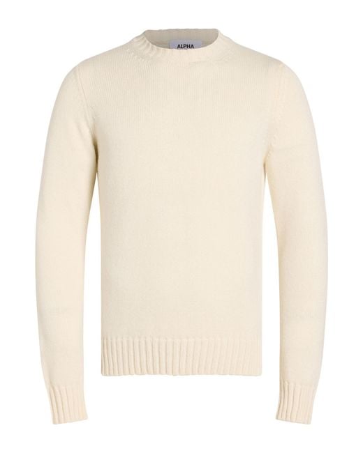 Alpha Studio White Jumper for men