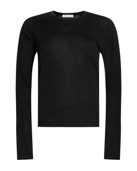 By Malene Birger Black Sweater Lyocell, Organic Hemp