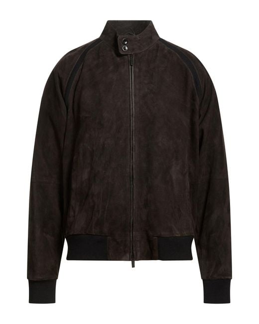 Giorgio Armani Black Jacket Lambskin for men