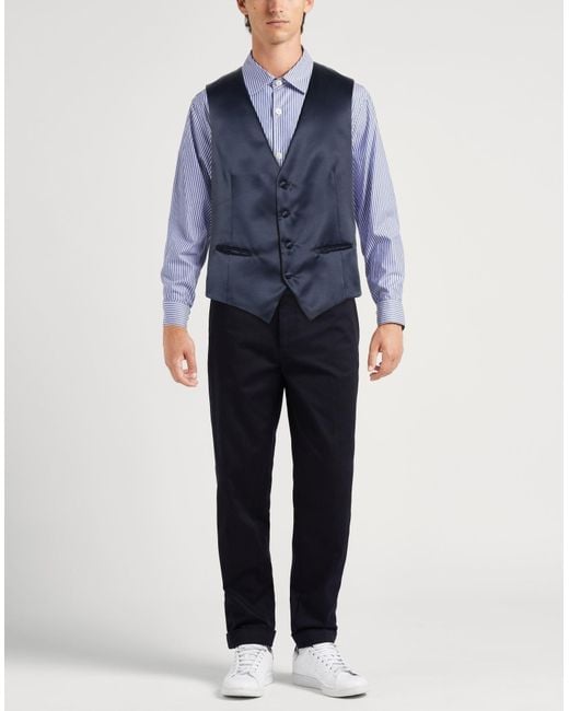 Pal Zileri Blue Midnight Tailored Vest Polyester for men