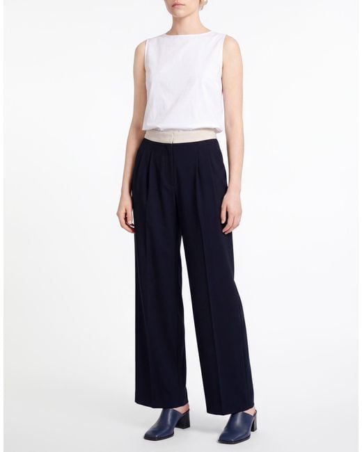 Officine Generale Blue Pants Pure Virgin Wool Iws