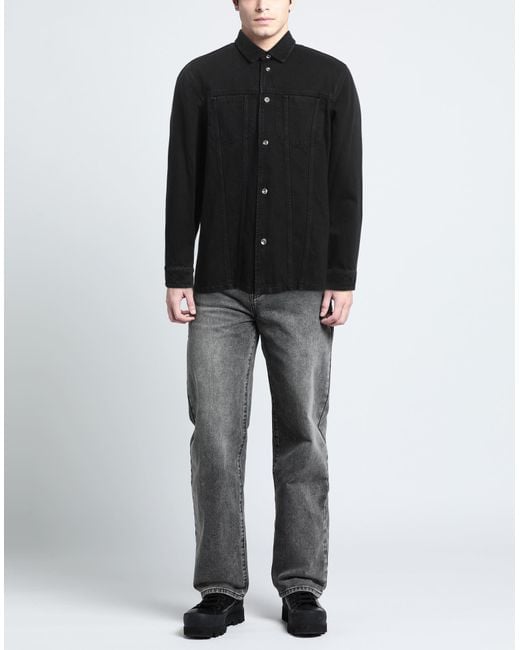1989 STUDIO Black Denim Outerwear for men