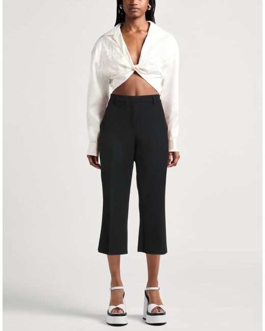 MSGM Black Pants Polyester, Viscose, Elastane