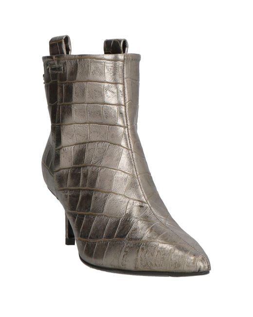 Fabi Gray Ankle Boots