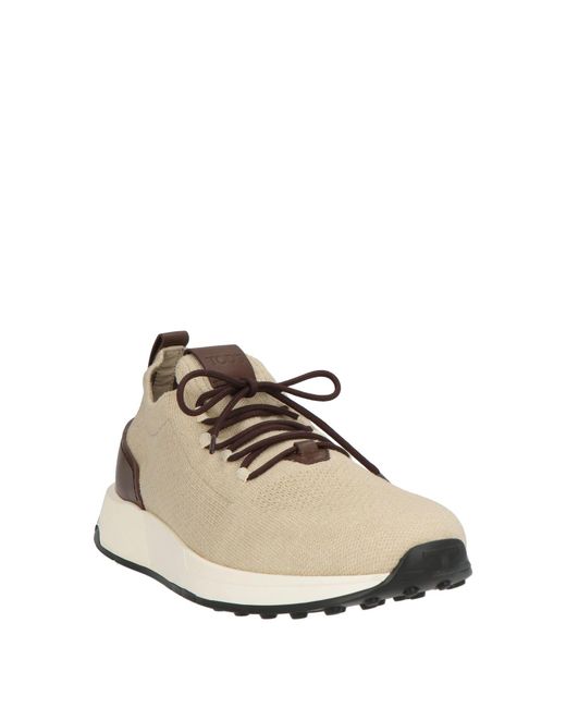 Tod's Natural Cream Sneakers Textile Fibers for men