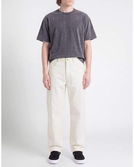Stan Ray White Pants Cotton for men