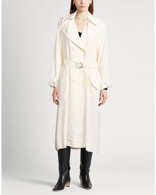 Semicouture White Overcoat & Trench Coat