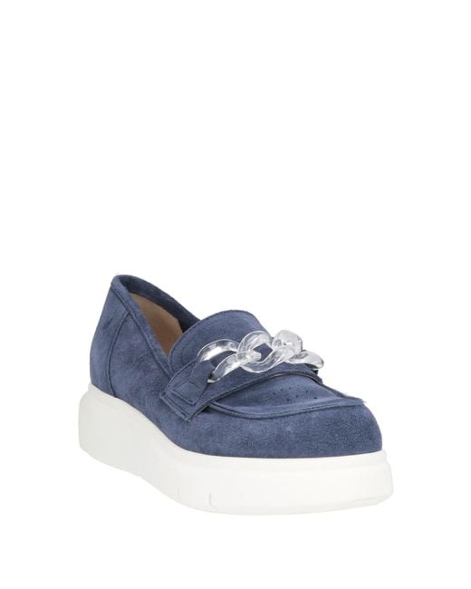 Cinzia Soft Blue Loafers Leather