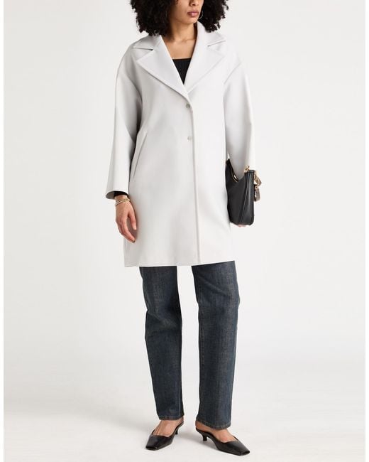 Herno White Overcoat & Trench Coat Polyester