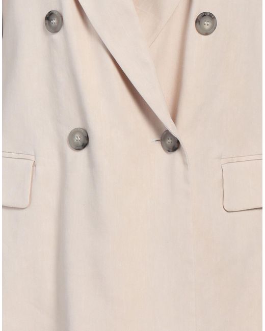 Peserico Natural Blazer Linen, Viscose, Elastane