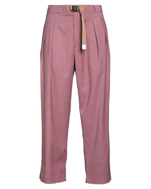 White Sand Red Pants Polyester, Viscose, Elastane for men
