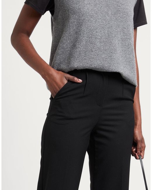 Patrizia Pepe Black Pants Polyester, Virgin Wool, Elastane