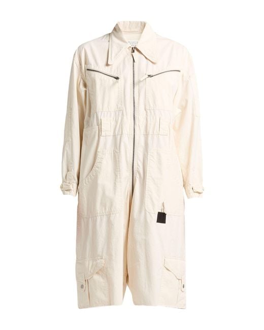 Maison Margiela Natural Playsuit Cotton, Cow Leather