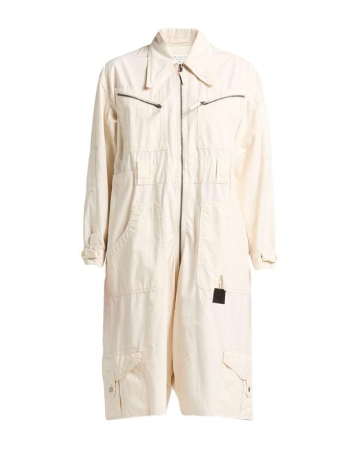 Maison Margiela Natural Playsuit Cotton, Cow Leather