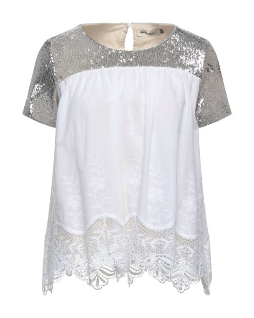Please White Top Cotton, Viscose