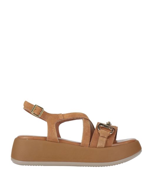 Cinzia Soft Brown Camel Sandals Leather