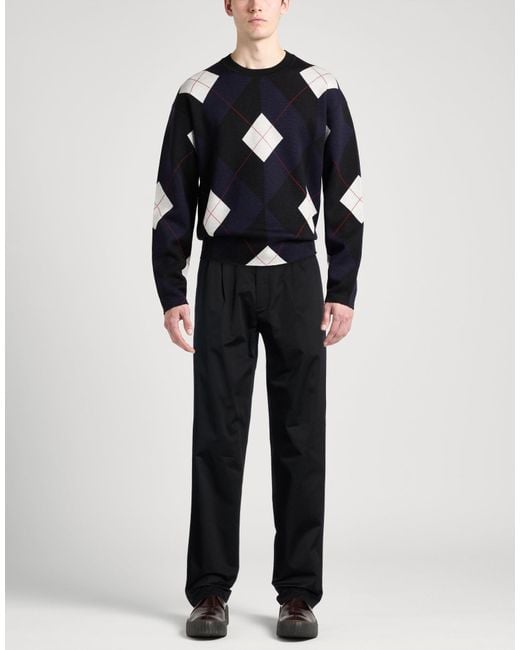 Agnona Black Pants Cotton, Elastane for men