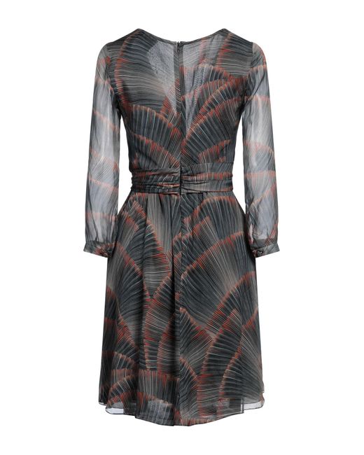 Armani Gray Slate Mini Dress Silk