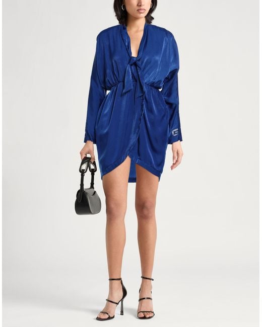 Gaelle Paris Blue Mini Dress Polyester