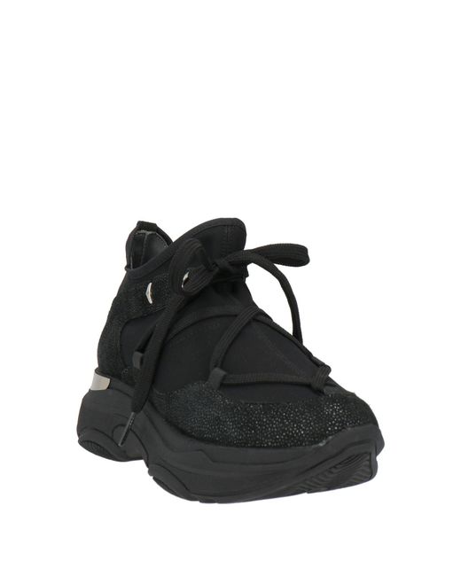 Alberto Guardiani Black Sneakers Textile Fibers, Leather