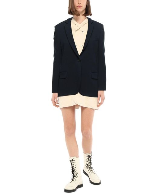 Paul Smith Blue Midnight Blazer Viscose, Polyamide, Elastane