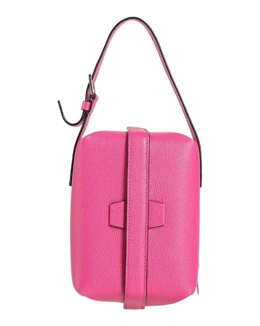 Valextra Pink Tric Trac -- Fuchsia Handbag Calfskin