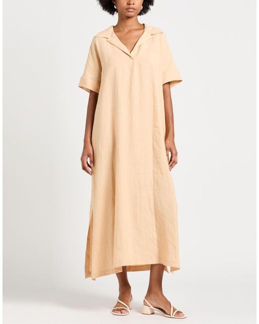 Eleventy Natural Maxi Dress Linen