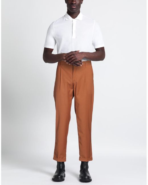 0/zero Construction Brown Pants Polyester, Viscose, Elastane for men