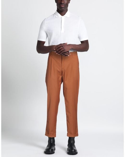0/zero Construction Brown Pants Polyester, Viscose, Elastane for men