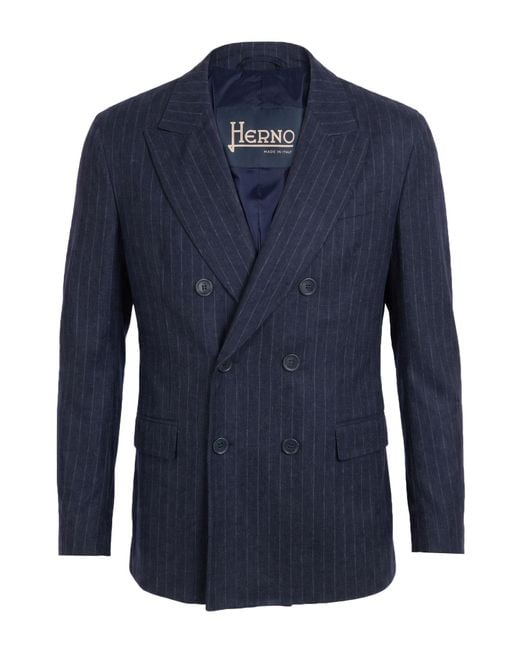 Herno Blue Blazer Polyester for men