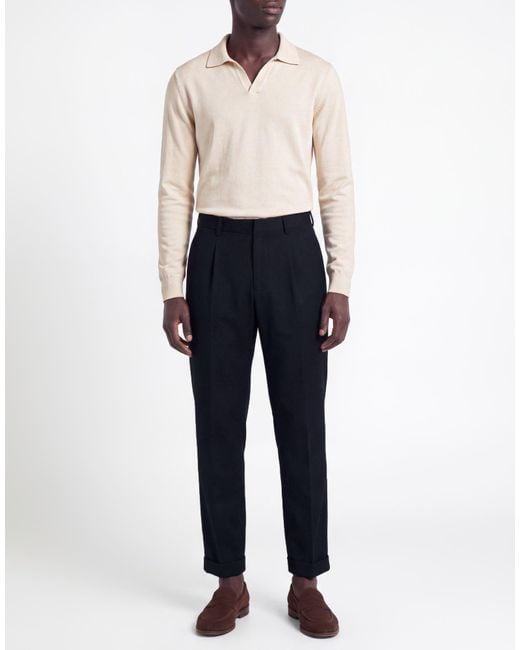 Cruna Blue Pants Wool, Polyester, Elastane for men
