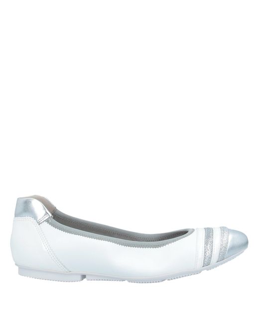 Hogan White Ballet Flats