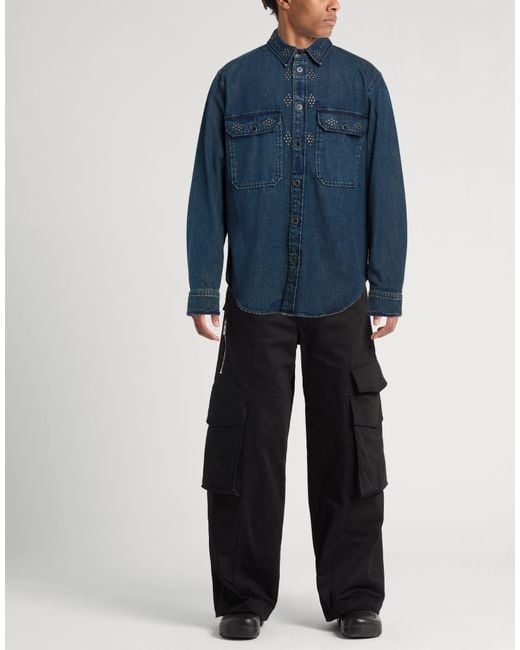 Isabel Marant Blue Denim Outerwear Cotton, Polyester for men