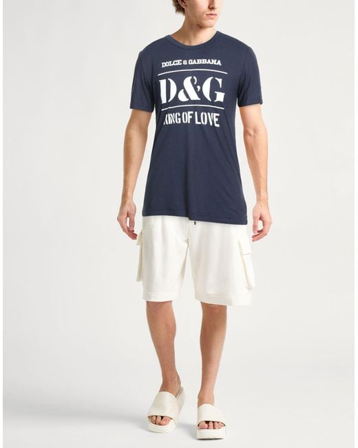 Dolce & Gabbana Blue Cotton 2017 Motive T-Shirt