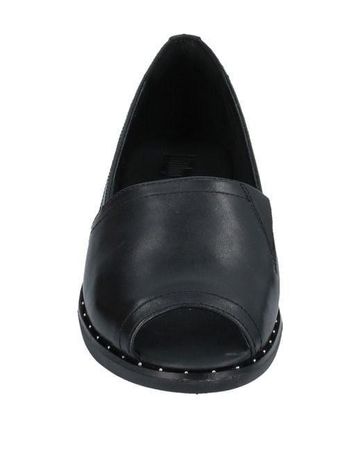 Fitflop Gray Ballet Flats Soft Leather