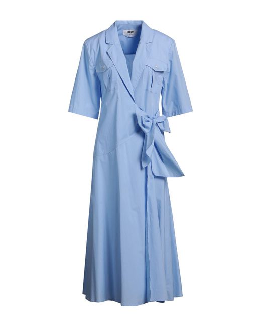 MSGM Blue Maxi-Kleid