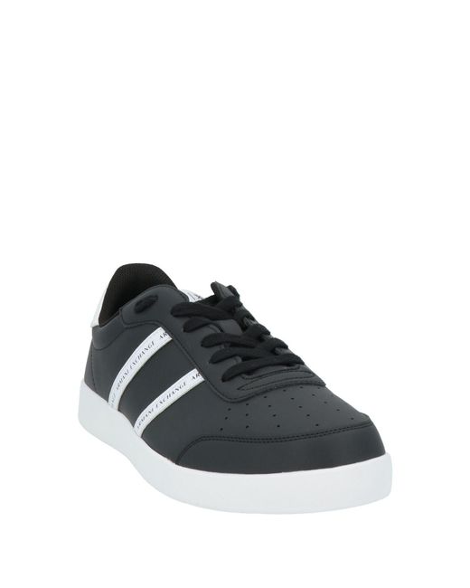 ARMANI EXCHANGE Black Sneakers Polyester, Polyurethane for men
