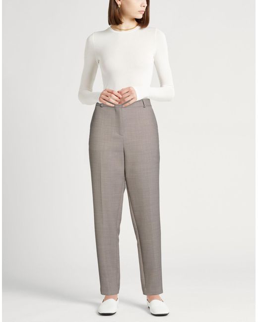 Totême  Gray Pants Recycled Polyester, Wool, Elastane