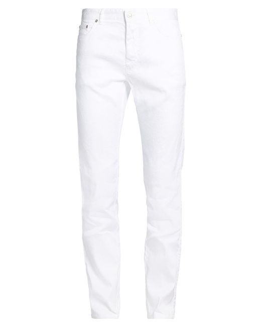 120% Lino White Trouser for men