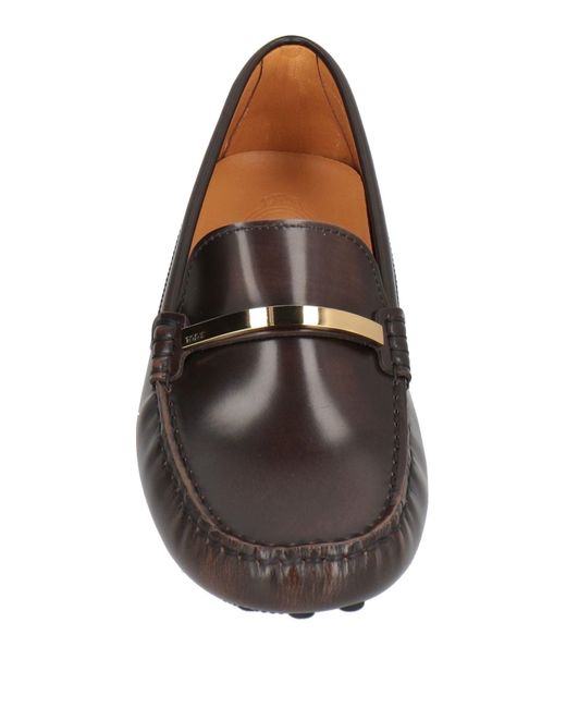 Tod's Gray Dark Loafers Leather