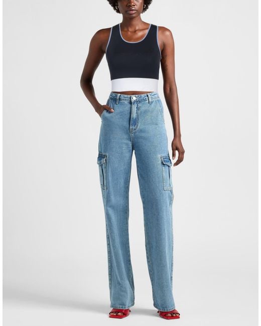 ARMANI EXCHANGE Blue Top Polyamide, Elastane