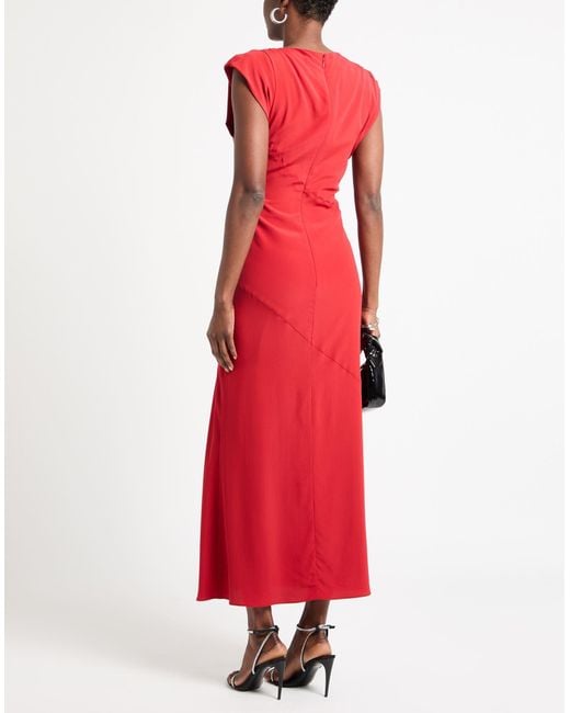 Isabel Marant Red Maxi Dress Acetate, Silk