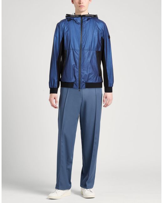 Peuterey Blue Jacket Cotton, Polyamide, Elastane for men
