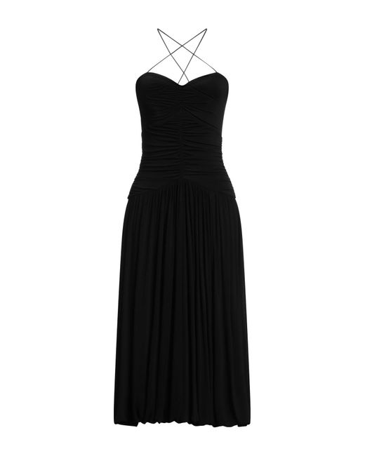 Isabel Marant Black Midi Dress Viscose, Elastane